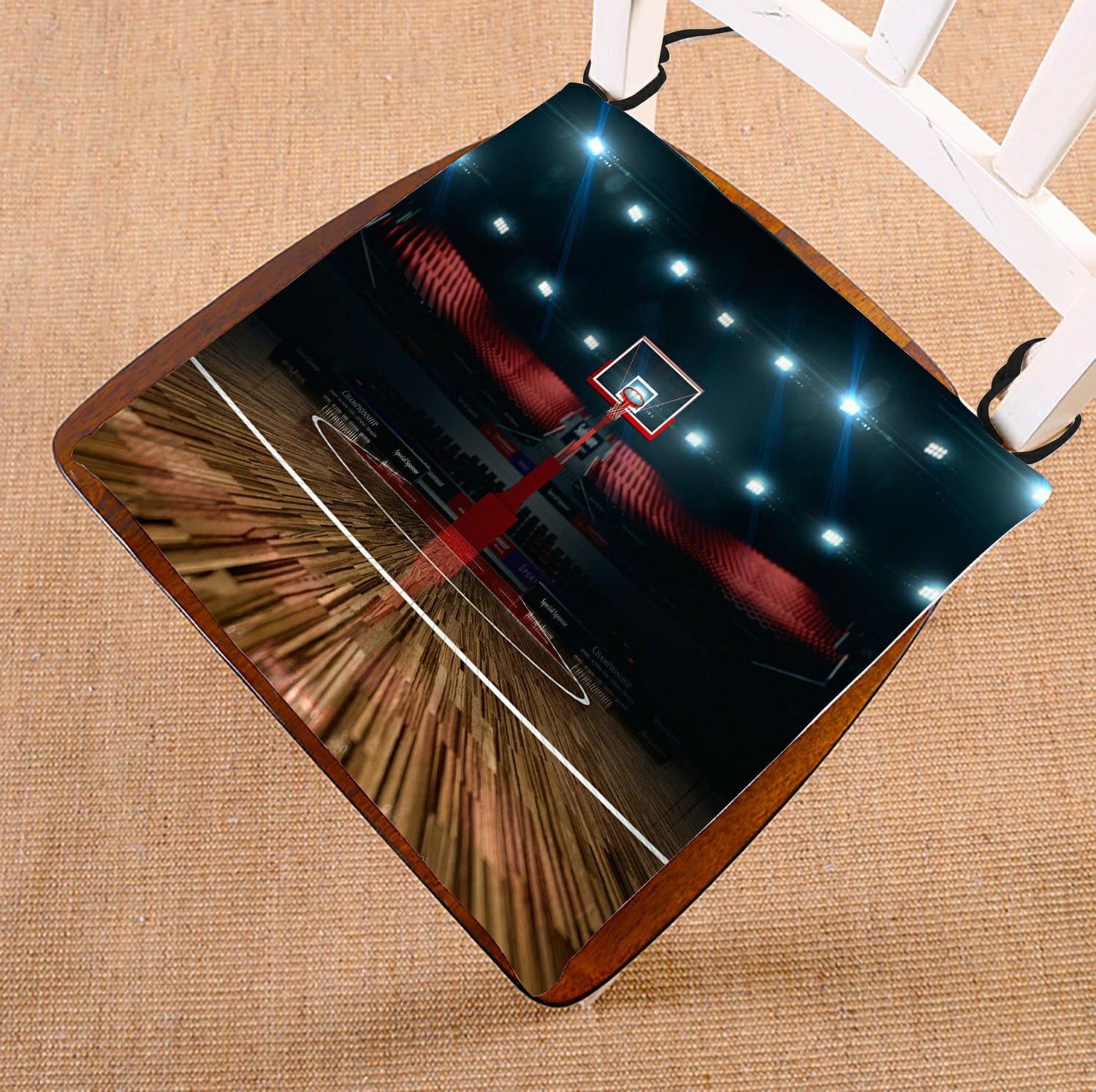 ECZJNT Basketball court Sport arena unfocus long shot distance seat pad