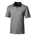 thumbnail image 2 of Men's Cutter & Buck Black Northwestern Wildcats Forge Tonal Stripe Stretch Polo, 2 of 3