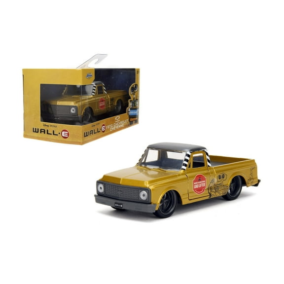 1972 Chevrolet Cheyenne Pickup Truck Gold Metallic with Gray Top "Wall-E" (2008) Movie 1/32 Diecast Car Model by Jada
