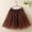 Coffee, variant on KIHOUT Plus Size Skirt For Women Clearance Women Layered Organza Lace Mini Skirt Navy
