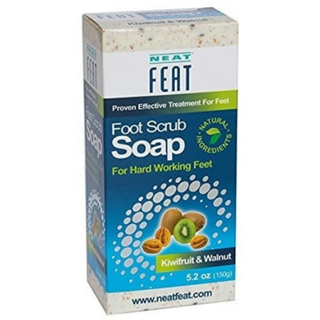 Neat Feat Kiwifruit & Walnut Foot Scrub Soap, 5.2