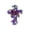 Easter Decorations - Dark Purple, variant on Artificial Floral Cross Wreath for Christian Easter Decor, 17.7 Inch Hanging Tulip Wreath for Front Door Wall Easter Decorations, Ribbon Spring Wreath for Wedding Easter