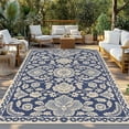 thumbnail image 3 of Fsddascl Vintage Boho Outdoor Rug for Patio/Deck/Porch, Non-Slip Large Area Rug 4 x 6 Ft, Neutral Abstract Flowers Pattern Aesthetic Indoor Outdoor Rugs Washable Area Rugs, Camping Rug Carpet, 3 of 5