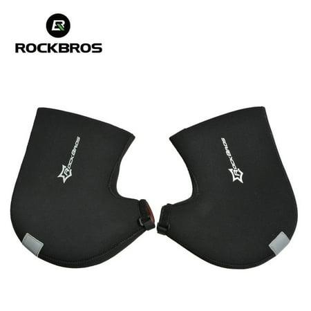 Hand Cycle Top End ROCKBROS Rainproof Neoprene Winter Unisex Cycling Handlebar Bar End Mittens Mitts Gloves Road Bicycle Bike Hands Protector Warmer Hand Covers Handlebar Gloves ()