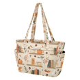 thumbnail image 2 of FORMRS Tote Bag for Women Quilted Large Capacity Travel Work Carry On Shoulder Handbag, Fall Book Shelf, 2 of 7
