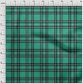 thumbnail image 4 of oneOone Silk Tabby Teal Green Fabric Tartan Sewing Material Print Fabric By The Yard 42 Inch Wide, 4 of 4