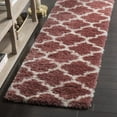 thumbnail image 3 of SAFAVIEH Montreal Lennart Geometric Quatrefoils Shag Area Rug, Rose/Ivory, 6'7" Round, 3 of 9