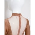 thumbnail image 6 of Aislor Kids Girls Figure Ice Skating Leotard Dress Long Sleeve Glittery Sheer Mesh Ballet Dance Dusty Pink 6, 6 of 7