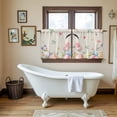 thumbnail image 4 of Easter Tier Curtains 36 Inch Length, Country Spring Rabbit Feet Eggs Botanical Flowers Cafe Short Curtains for Bathroom Over Sink, Small Kitchen Curtain Light Filtering Drapes 2 Panels 27.5"Wx36"L, 4 of 8