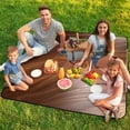 thumbnail image 7 of Marble Texture Picnic Blanket Waterproof Outdoor Beach Blanket Hand-held Pad Suitable for Travel, Camping, Beach, Family Gatherings, 7 of 7