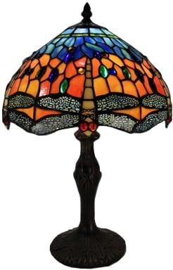 Tiffany Style Tangy Dragonfly Table Lamp