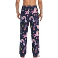 thumbnail image 4 of FREEAMG Pink Unicorn Pajama Pants for Men, Men's Separate Bottoms, Pure Cotton Comfortable Lounge Pants（151）, 4 of 7