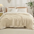 thumbnail image 5 of EMME Muslin Throws Blankets for Adults 50"x70" Lightweight Soft Breathable  100% Cotton For Summer Gauze Bed Blanket, Light Tan,Large throw, 5 of 7