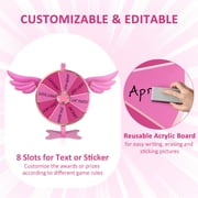 WinSpin 24 Dual Use Prize Wheel Tabletop or Floor Stand Fortune Spinning Pink