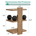 thumbnail image 2 of Repisas flotantes de pared estantes flotantes minimalistas de madera para reproductor DVD ajá cable enrutador consola juegos 3 niveles decoración coci, 2 of 7