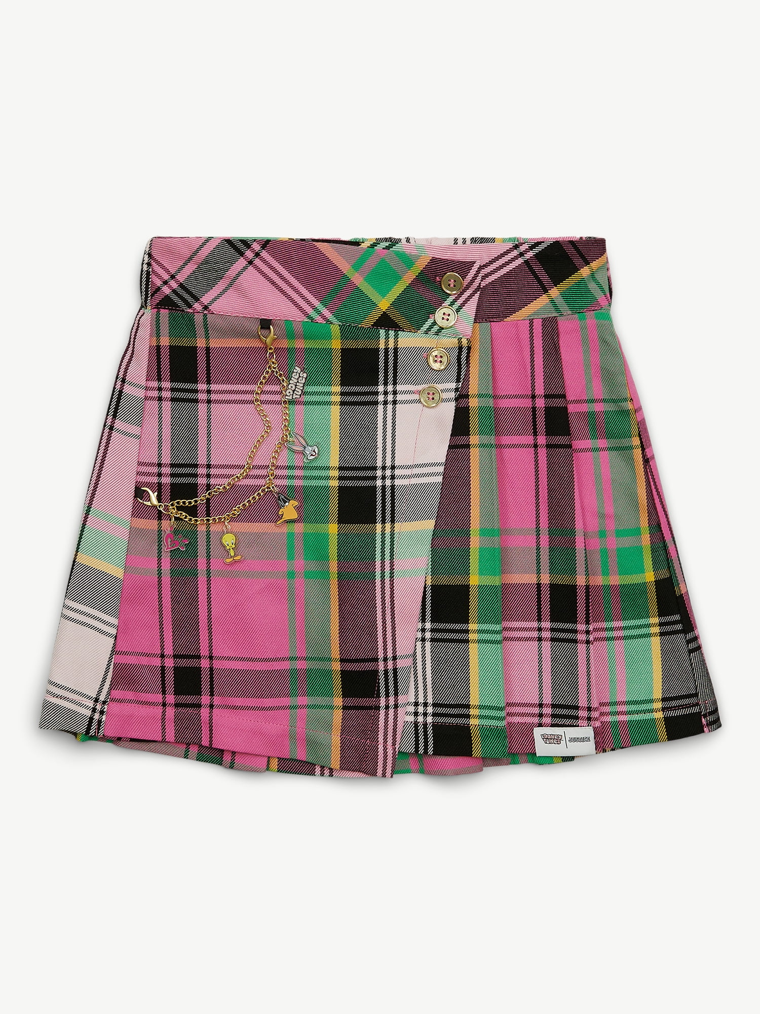 Justice Girls Collab Asymm Pleated Skirt, Sizes XS - XLP