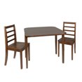 Mason 3 Piece Drop Leaf Wooden Dining Set with Ladder Back Chairs