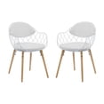 thumbnail image 2 of Modway Basket Dining Armchair with Vinyl Seat, Set of 2 in White, 2 of 4
