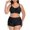 Black, variant on AHTJRT Two Piece Bikini Sets for Women Tie Front Bralettes and Beach Shorts Swimsuits with Adjustable Spaghetti Straps Tummy Control Butt Lifting Bathing Suits Purple XXXL