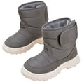 thumbnail image 5 of BOBOGOJP Toddler Snow Boots Boys Girls Winter Cold Weather Waterproof Non Slip Warm Shoes for Little Kids Gray for Size 7, 5 of 7