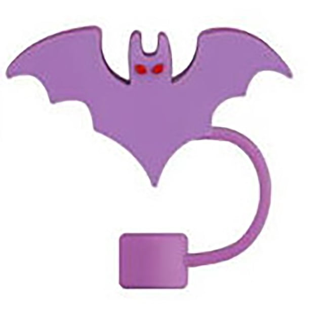 3D Bat Straw Covers Cap For Cup Cute Bat Straw Topper Funny Mini Split Stand Ground plus plus Tube Pencil for Classroom Umbrellas for Drinks for Kids Umbrellas Reusable