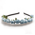 thumbnail image 1 of Corona floral Corona de pelo con diadema de flores rosas, 1 of 5
