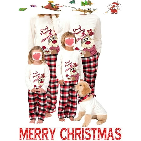 

Jamlynbo Christmas Matching Outfits Pajamas Sets for Family Xmas Pjs for Couples Adults Kids Baby 2Pcs Home Lounge Set
