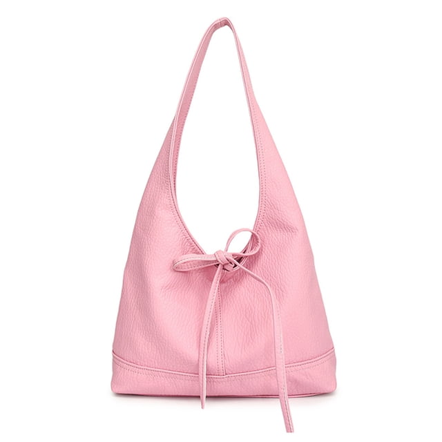 6993 Bolso Mano Un Hombro Con Lazo Pu Moderno Y Versátil para Mujer (rojo Rosa)