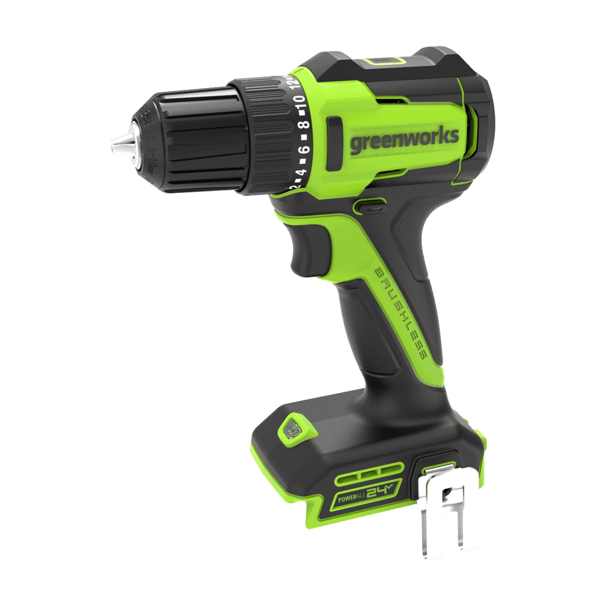 Greenworks 24V Brushless 3/8" Drill Driver with USB-C Battery, PowerAll