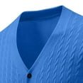 thumbnail image 5 of Coats for Men Plus Size Cardigan Knitted Long Sleeve Hoodless Casual Solid Color Casual Outwear Jackets,Jackets for Men Blue XS, 5 of 6