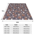 thumbnail image 3 of Bixox Fleece Blanket Snowflake Fox Pattern Super Soft Double-Sided Microfiber Flannel Blanket for Sofa, Bed, Couch,Suitable for All Seasons - 60"x50", 3 of 5