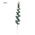 thumbnail image 4 of Bewildely Hojas artificiales de boda elegantes de 12 piezas para decoración de jardín, hogar, boda, fiesta, respetuoso con el medio ambiente Decoración Verde oscuro-escarcha, 4 of 6