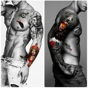 Yazhiji 56 Sheets Temporary Tattoos Stickers , 11 Sheets Half Arm Shoulder Tattoos for Men or Women with 45 Sheets Tiny Fake Tattoo