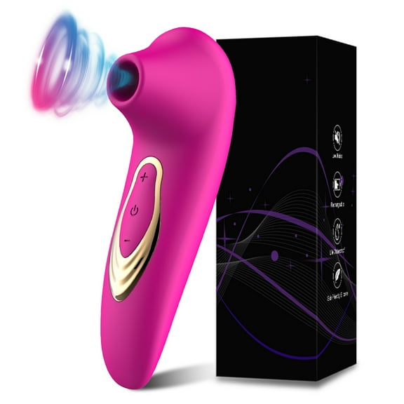 Sucking Clitoris Stimulator Vibrator Suction Vibrator for Women with 10 Modes Couples Vibrator - Adult Sex Toys for Women (Red)