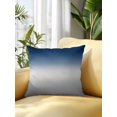 thumbnail image 2 of 1 Pack Outdoor Throw Pillow, Navy Blue Gray Ombre Waterproof Pillow with Insert Included, Modern Gradient Abstract Art Decorative Accent Cushion Sofa Pillows for Patio Porch, 18 x 18 In, 2 of 8