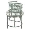 thumbnail image 4 of SAFAVIEH Lara Outdoor Patio Kissing Garden Bench, Antique Green, 4 of 10