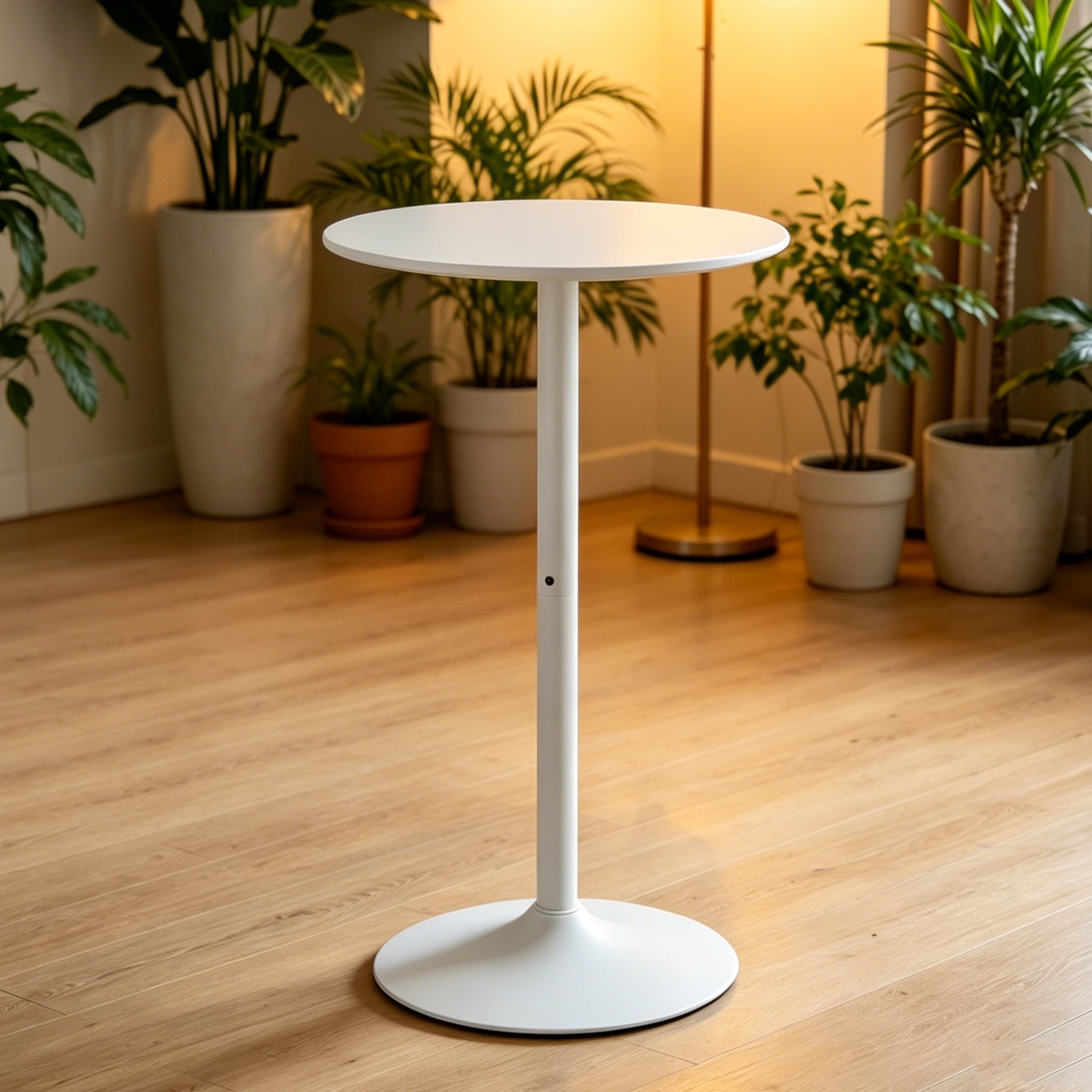 Round Bar Table, Modern Dining Table, Dining Table, Mdf Tabletop And Iron-Painted Matte Base, Round Dining Table, Medieval Living Room Coffee Table (24 Inches)