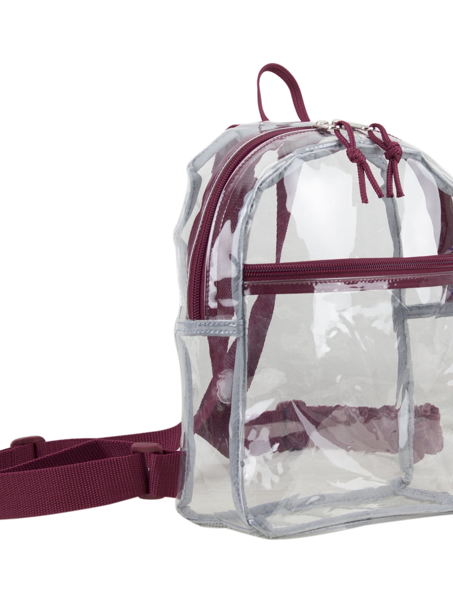 Eastsport Unisex Clear Mini Backpack, Burgundy