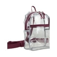 thumbnail image 2 of Eastsport Unisex Clear Mini Backpack, Burgundy, 2 of 6