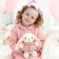 thumbnail image 3 of 12'' Personalized Bunny with Embroidered Name, Easter Basket Stuffers, Custom Bunny Easter Birthday Gifts Brand: Rryoumisun, 3 of 9