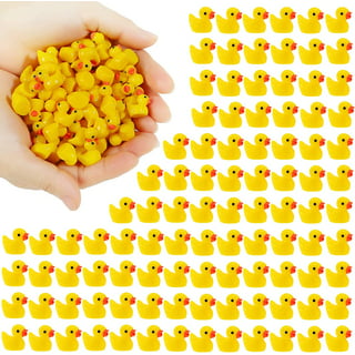 100/200 Pieces Mini Rubber Ducks Miniature Resin Ducks Yellow Tiny Duckies  . T8B5