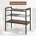 thumbnail image 3 of Costway Industrial Entryway Table 3-Tier Sofa Side Table with Removable Panel & Mesh Shelf, 3 of 10