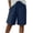Dark Blue, variant on MAIHAN Womens Bermuda Shorts Summer Casual Wide Leg Knee Length High Waisted Cotton Long Shorts with Pockets Beach Outfits(Khaki,XXXXL)