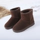 thumbnail image 2 of Botas de nieve de tubo corto con tacón plano para mujer, talla grande, otoño e invierno, nuevas, planas, viejas, gruesas, con forro polar, cálidas, de algodón, 2 of 5