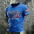 thumbnail image 2 of IDOCLOTHES 250 Anniversary USA Shirt Men Summer Casual Short Sleeve 4th of July Shirts for Men Tee 250 Years America Flag Patriotic T Shirts for Man Workout Tshirts Blue, XL, 2 of 4