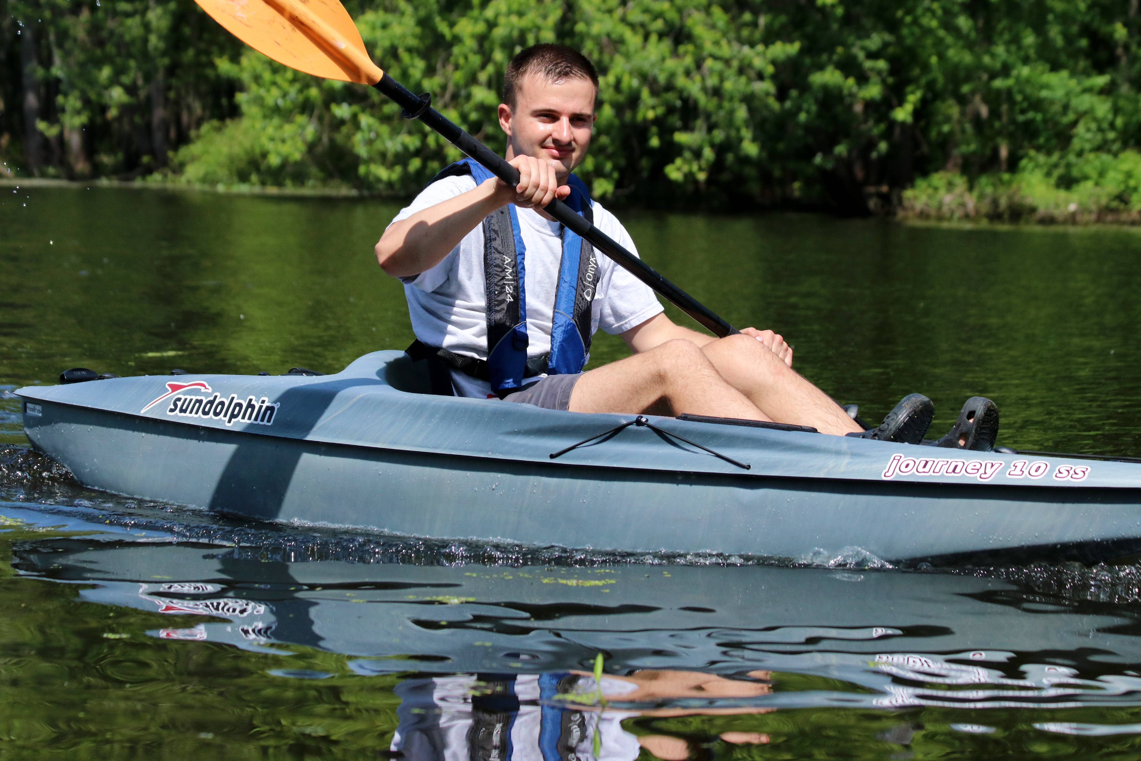 Sun Dolphin Journey 10' Ss Angler Kayak Gray Swirl, Paddle Included ...