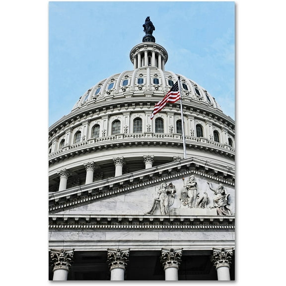 Trademark Fine Art "Dome of the US Capitol" Canvas Art by Gregory O'Hanlon