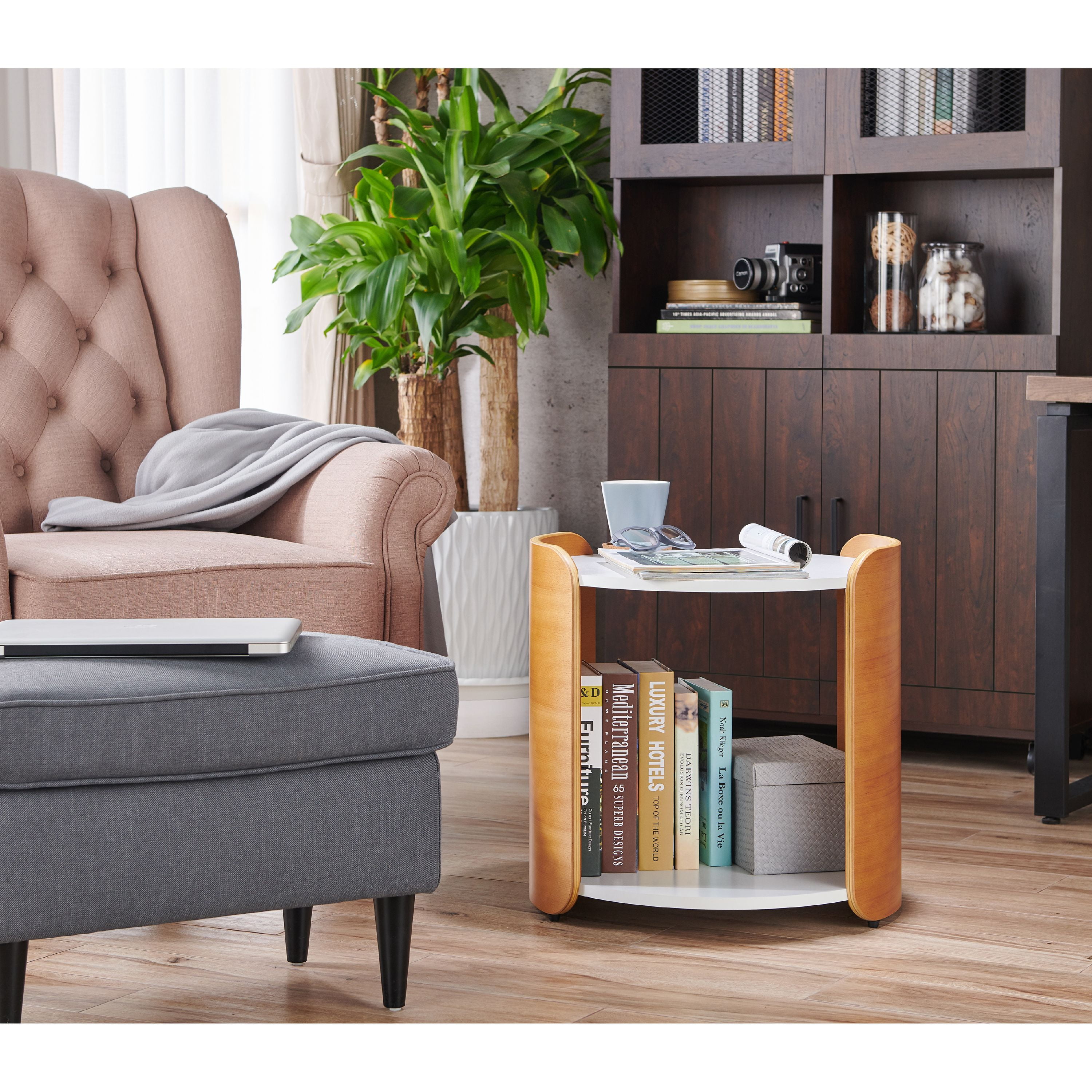 Furniture Of America Rialto Mid Century Modern End Table Walmart
