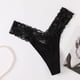 thumbnail image 4 of Ropa interior Elástica Gibobby Bragas encaje sexy 3 piezas algodón para mujer negro L, 4 of 5