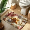 thumbnail image 6 of 1pc Seashells Absorbent Non-Slip Bathroom Thickened Flannel Rug Decor,Soft,Quick Drying,Suitable For Indoor/outdoor Use,Bathrooms,Bedrooms,Kitchens,Terrace,Laundry Rooms,16"x24", 6 of 7